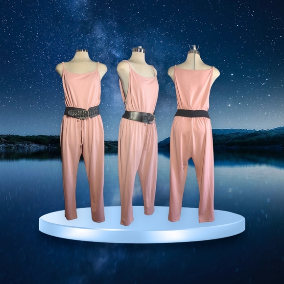 AMBIANCE cream Jumpsuit Size 1X - Picture 3 of 16